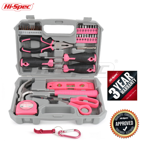 Hi-Spec 42 Pcs Hand Tool Sets Household Home Repair Tool Set Screwdriver Tool Box Set Scissors Claw Hammer Tools For Home Use ► Photo 1/6