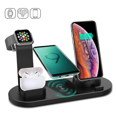 3 in 1 Wireless Charger Dock Station Micro USB Type C Stand Fast Charging For iPhone Apple Watch Charger ► Photo 1/6