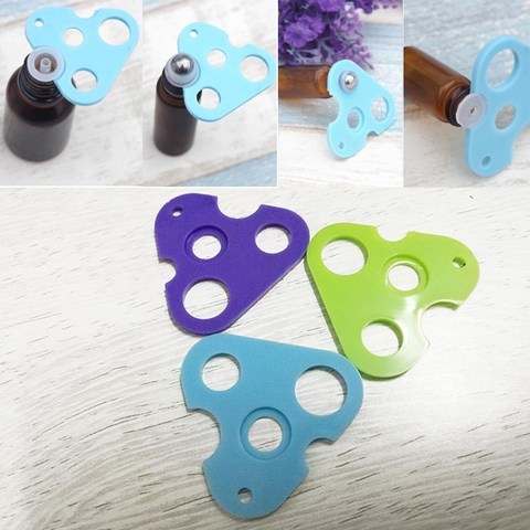 Triangle Leaf Shape Refillable Essential Oil Opener Key Corkscrew Tool Remover Roller Balls Caps Refillable Bottles Accessories ► Photo 1/6