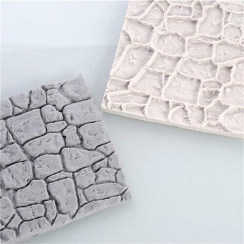 Stone Wall Line Textured Shape Silicone Mold Rock Bark Surface Textured Sugar Craft Kitchen Baking Decorative Tools SQ0033 ► Photo 1/6