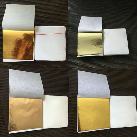 100pc Imitation Gold Sheets Foil Paper for DIY Gilding Craft