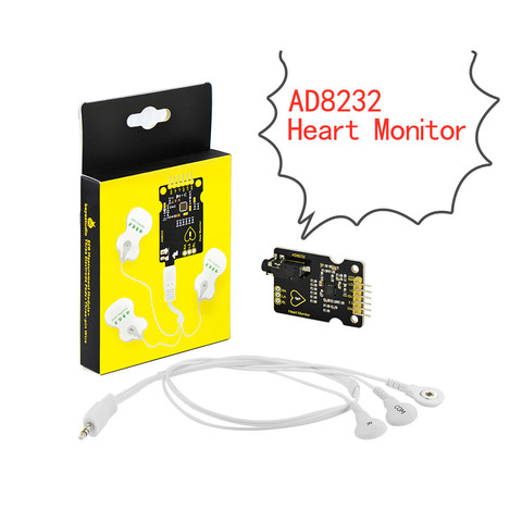 Keyestudio AD8232 ECG Measurement Heart Monitor Sensor Module for Arduino UNO R3 ► Photo 1/6