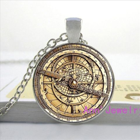 Steampunk Drama Falls Mysteries Pendant Necklace Glass Mens Astrolabe Womens ► Photo 1/1
