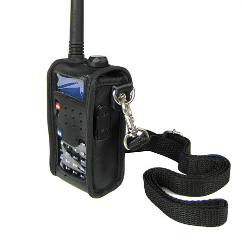 Portable Lether Case Bag Cover Black Pouch For Walkie Talkie Baofeng CB Radio UV-5R UV-5RA UV-5RE Plus UV5R UV-5RB TYT TH-F8 ► Photo 1/6