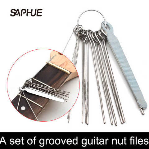 Portable Guitar Repair Tools Slot Nut File DIY Repair Tools Silver Accessory Guitar Stainless Steel Saw Rods ► Photo 1/6