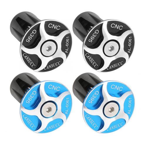 2PCS Bicycle Handlebar Handle Grip Bar Cap End Plug Aluminum Alloy Mountain Road Bike Handlebar End Plugs Bicycle parts ► Photo 1/6