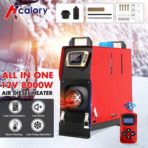 HCalory All in One 1-8KW 12V Car Heater Tool Diesels Air Heater New LCD Monitor Parking Warmer For Car Truck Bus Boat ► Photo 1/6