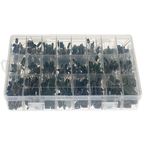 660pcs 24Value Capacitor Kit 100V 2A221J to 2A474J Polyester Film Capacitor Assorted Kit 0.47nF 0.68nF 1nF 2.2nF Capacitors ► Photo 1/1