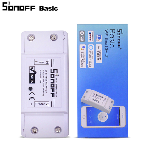 ITEAD Sonoff Basic WiFi Smart Switch Wireless Home Automation Relay Module Domotica DIY Remote Controller Works with Nest Alexa ► Photo 1/6