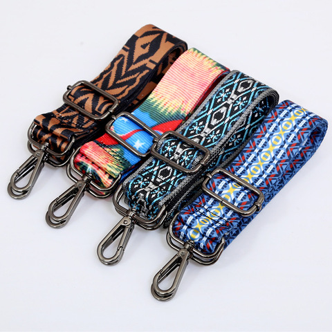 140cm Woven Bag Strap Women's belt for bag accessories Handles Ornament Handbags Shoulder Nylon Cross Body Messenger Belt Ethnic ► Photo 1/5