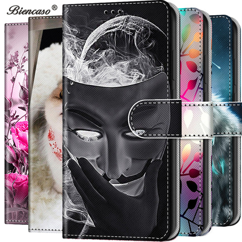 Cute Cat Wolf Wallet Flip PU Leather Case For Samsung Galaxy S5 i9600 S6 S7 S8 S9 Plus Stand Coque Back Cover Mobile Phone Bags ► Photo 1/6