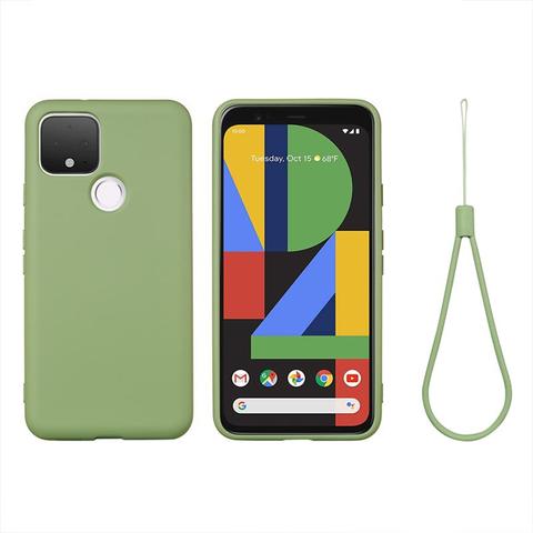 Original Liquid Silicone Cases For Google Pixel 4a 5G Phone Case Back Cover with Lanyard ► Photo 1/6