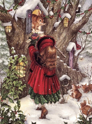 Winter's Gift Girl Counted Cross Stitch Kits Needlework Embroidery Crafts 14ct Unprinted Aida DIY Arts Handmade Home Decor ► Photo 1/6