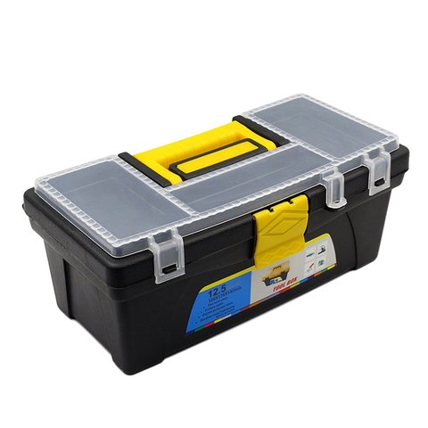 10 Inch 12.5Inch Multifunctional Instrument Parts Hardware Tool Storage Box ABS Plastic Toolbox Electrician Box ► Photo 1/6