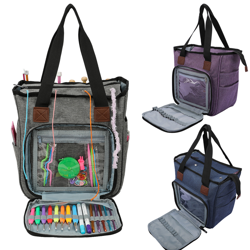 KOKNIT 12 Styles Knitting Bag Organizer Yarn Storage Case For
