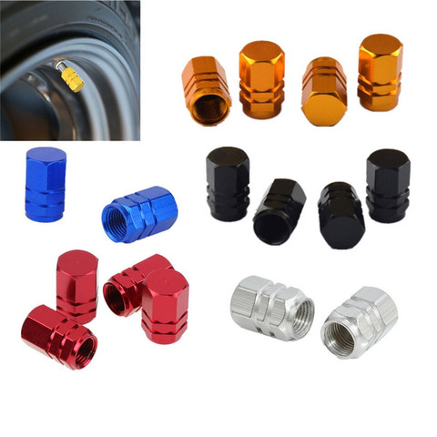 4Pcs Car Valve Cap Tire Valve Caps Car Truck Bike Aluminum Wheel Rims Stem Air Valve Caps Tyre Cover Tire Caps Wheel Plugs ► Photo 1/6