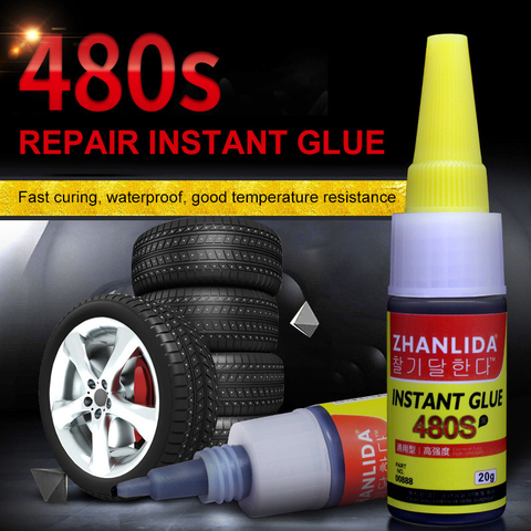 In Stock 480S Black Mighty Tire Repair Glue Tyre Puncture Sealant Bike Car Tire Repair Patch Craft Tire Repair Glue Mighty TSLM1 ► Photo 1/6