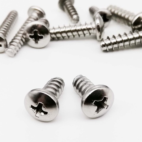 20/100X M1.2 M1.4 M1.6 M2 M2.6 M3 M3.5 M4M5 304 Stainless Steel Cross Recess Phillips Pan Round Head Flat End Self Tapping Screw ► Photo 1/6