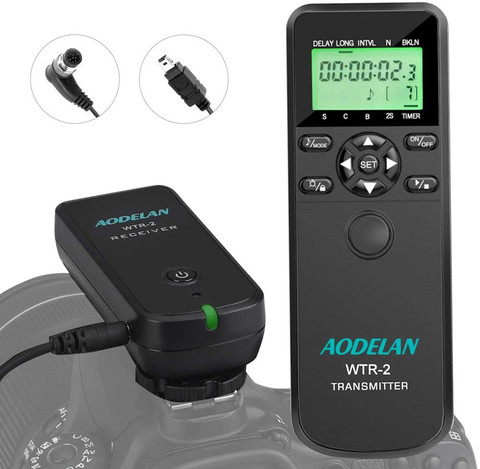 AODELAN Wireless Camera Timer Shutter Release Remote Control For Nikon D850, D5200, D3100, D5000, D7200, Replace MC-DC2,MC-36 ► Photo 1/6