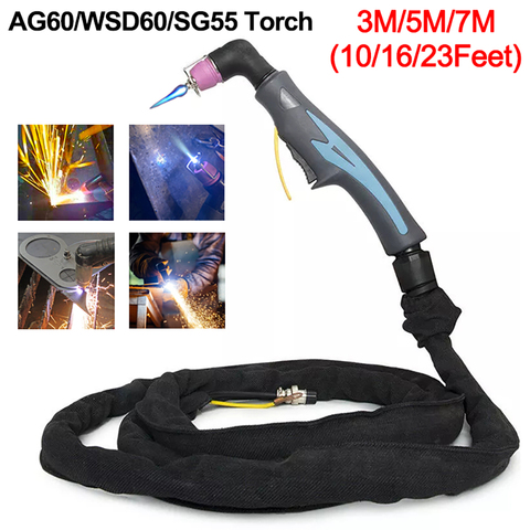 Air Plasma Cutter AG60 SG55 WSD60 Air Pilot Arc Torch 3/5/7M Plasma Cutting Torch CUT 18mm Plasma Cutter Cutting Torch ► Photo 1/6