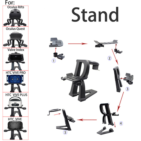 VR Stand Holder Storage Rack Set for Oculus Quest 2 VR Headset And Wireless Controller for Oculus Rift S for HTC VIVE Plus / Pro ► Photo 1/6