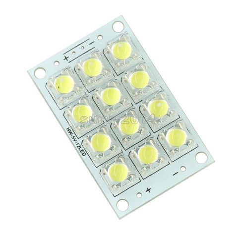 12 LED Super Bright White LED Piranha Board Night LED Lights Lamp 5mm High Brightness DC 3V-5V ► Photo 1/4