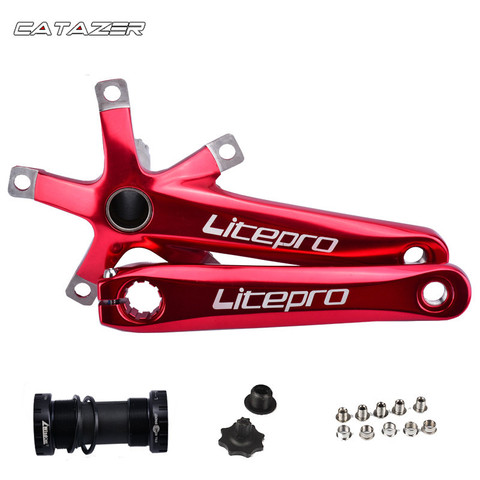 Aluminum Alloy Folding Bicycle Hollow One Crank 170mm BCD 130mm Folding Bicycle Crank Tooth Mtb Crankset Fixed Gear Crankset ► Photo 1/6