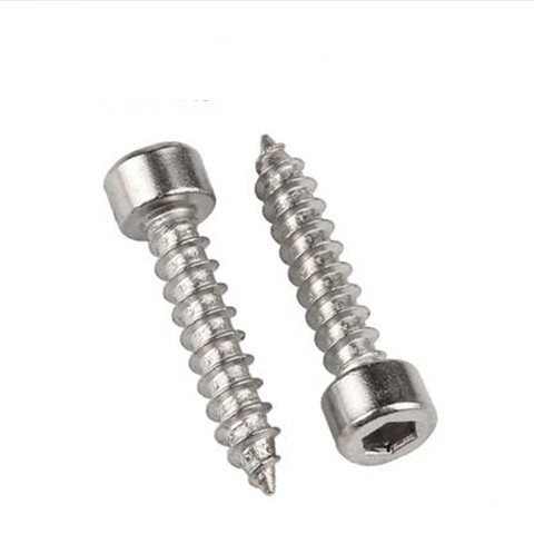 20/50pcs M2 M2.6 M3 M3.5 M4 304 A2-70 stainless steel Allen Hex Hexagon Socket Cap Head Self-tapping Screw Furniture Wood Screw ► Photo 1/5