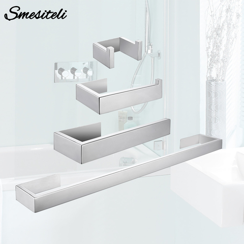 Toilet Paper Holder Towel Hooks Bathroom Accessories Kit Bar Polished Chrome Bedroom Metal Wall-Mounted Bath Hardware Sets ► Photo 1/6