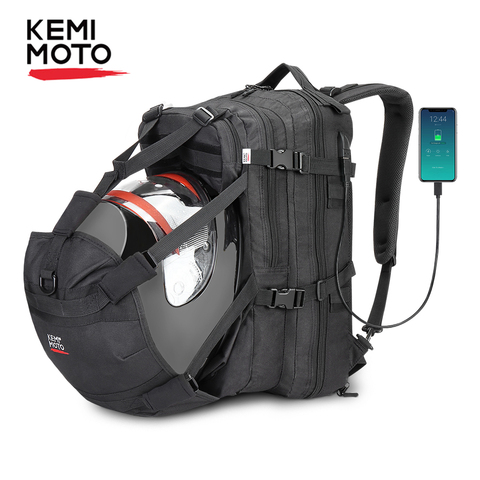 Helmet Bags Large Capacity Motorbike Backpack Waterproof Storage Bag With USB-charge Port Motorcycle Helmet Backpack Universal ► Photo 1/6