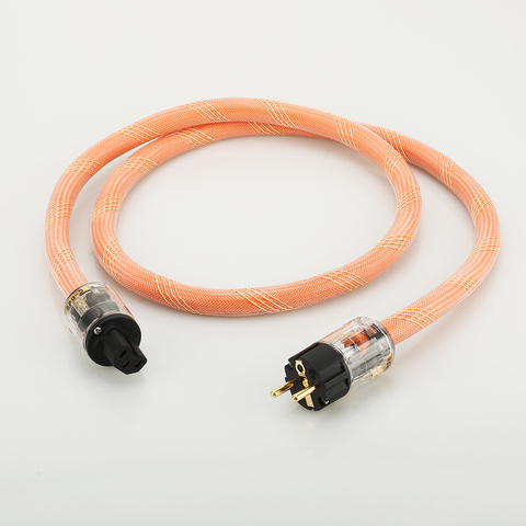 P113 5N OFC Pure Copper EU Schuko Power Chord AC Mains Power Cable HIFI 1M ► Photo 1/6