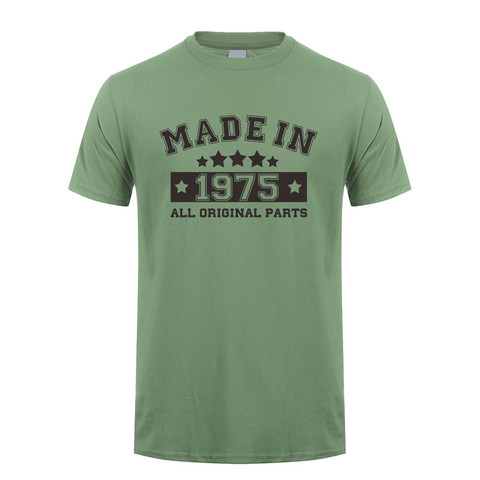 Made In 1975 Men T Shirt Summer Cotton Short Sleeve Birthday Gift Tshirt Tops Funny Man T-shirts  JL-126 ► Photo 1/6