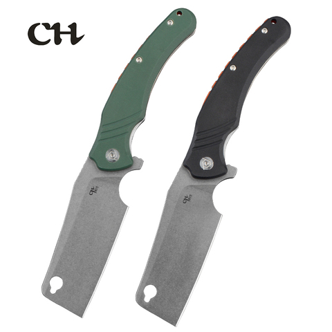 CH 3531 Outdoor Cleaver Plain Edge Saber Grind Survival Folding Knives Cleaver Butcher Knife D2 Steel Hot High Quality ► Photo 1/6