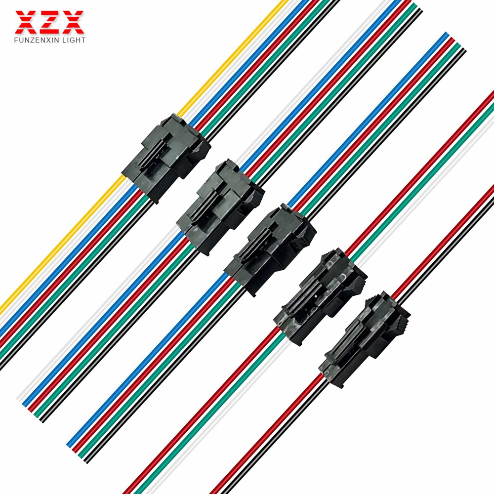 100 pair led strip 4pin 100mm Wire Male/female RGB connector Wire Cable 