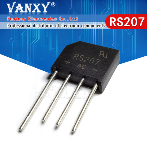 10PCS RS207 DIP ZIP-4 Bridge Rectifier 2A 700V ► Photo 1/2