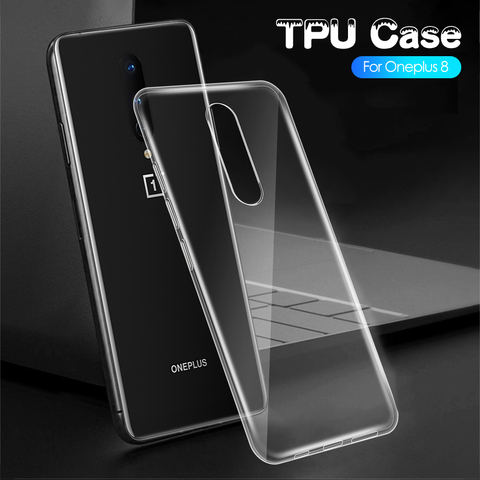 Crystal Clear Soft Silicone Transparent TPU Case Cover For OnePlus One Plus 8 8Pro 7 7T Pro 6T 6 5T 5 3T 3 T A6010 A6000 A5010 ► Photo 1/6