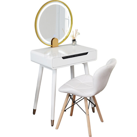 Modern Dresser Table Mirror, Vanity Table And Chair Set