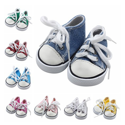 7cm Mini Doll Sneackers for 43CM Baby Doll Sport Shoes for 18 inch doll Boots Accessories toys ► Photo 1/6