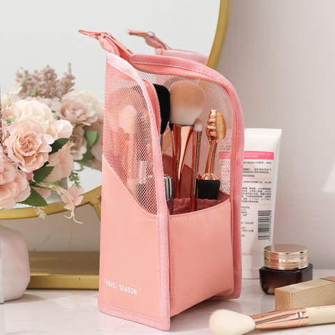 Multi-functional Makeup Storage Box Zipper Cosmetics Storage Bag Waterproof Makeup Brush Organizer Travel Carry Case ► Photo 1/6