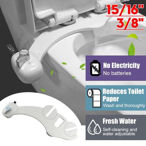 Bidet Ultra-Thin Non-Electric Mechanical Toilet Seat Bidet Self-Cleaning Nozzle Adjustable Water Sprayer Muslim Shower Ass Clean ► Photo 1/6