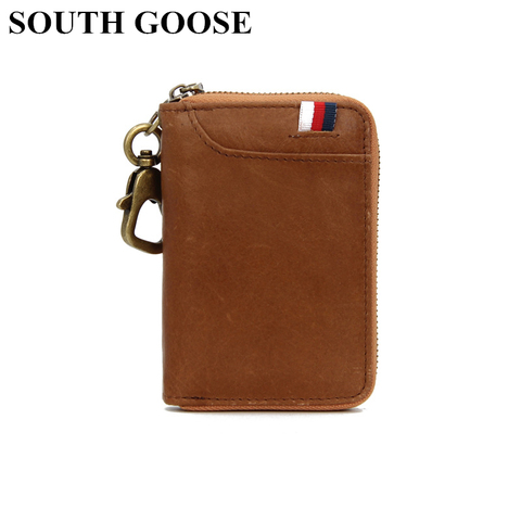 SOUTH GOOSE Genuine Leather Key Wallets Men keychain Car Key Case Multifunction Organizer Wallet Lady Housekeeper Keys Pouch ► Photo 1/6