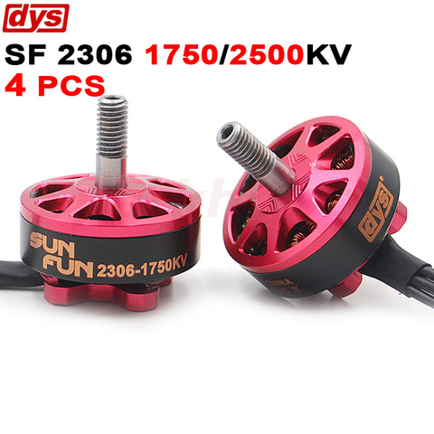 4 piezas  DYS sol-divertido SF2306 2306/1750/2500KV 4-5 S CW hilo de Motor sin escobillas para RC Drone Quadcopter FPV Racing RC ► Photo 1/6