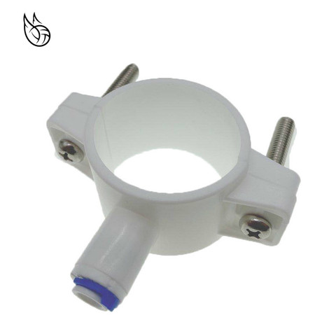 RO Water 40mm Drain Waste Water Pipe Clamp Saddle Valve Clips 1/4