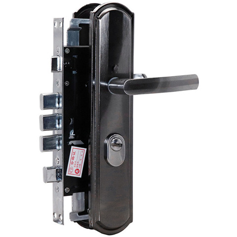 Universal Security Anti-theft door lock Indoor Bedroom Living Room Mechanical Vintage door Lock Door Handle Lock set ► Photo 1/5