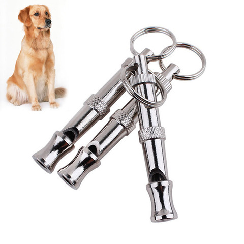 Puppy Pet Dog Whistle Two-tone Ultrasonic Flute Stop Barking Ultrasonic Sound Repeller Cat Training Equipment Keychain ► Photo 1/6