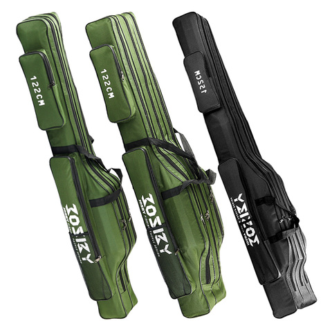 Fishing rod  bag  High capacity Multifunctional Protective storage  1/2/3 layer black/green 60/122/150/152cm ► Photo 1/6