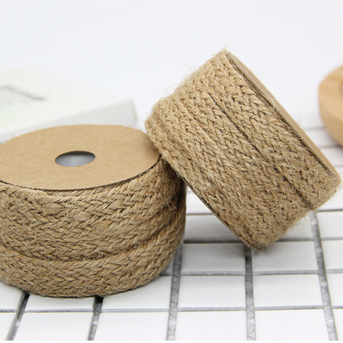 10M/Roll Jute Burlap Ribbon Vintage Rustic Wedding Party Christmas  Decor DIY Crafts Gift Packaging Ribbons Home Decor Supplies ► Photo 1/6