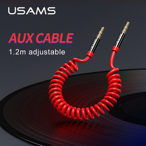 USAMS Jack 3.5 Audio Cable 3.5mm Speaker Line Aux Cable for iPhone 6 Samsung galaxy s8 Car Headphone Xiaomi Samsung Audio Jack ► Photo 1/6