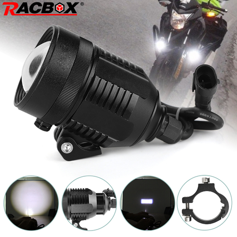 30W Motorcycle Spotlight Adjustable External Motorbike Spotlight Integrated LED Lamp Universal For Motorcycle ATV UTV Dirt Bike ► Photo 1/6