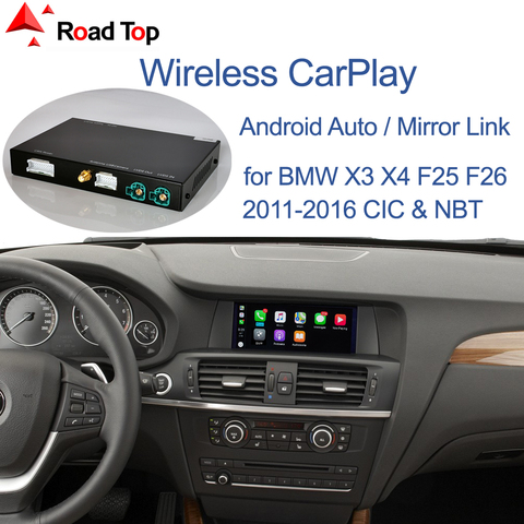 Wireless CarPlay for BMW CIC NBT System X3 F25 X4 F26 2011-2016, with Android Mirror Link AirPlay Car Play Function ► Photo 1/6